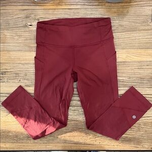 Lululemon Athletica Burgundy Leggings